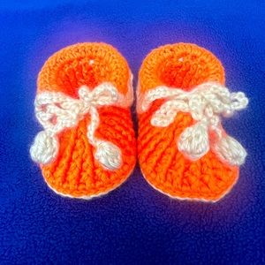 Crochet baby booties